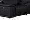 Homeroots Black Leather Power Reclining U Shaped Twelve Piece Corner Sectional With Console 643938 - alternate 6