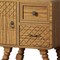 Homeroots 19in Sepia Solid Wood Console Accent Cabinet With Single Door And Two Drawers 712211 - alternate 5