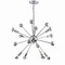 Jonathan Y Glenn 8-Light 22.5" Metal Sputnik-Style LED Chandelier, Chrome JYL9017A - alternate 5