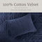 Lavish Home 2PC Velvet Twin Quilt Set & Matching Pillow Sham Medium Weight Ultra Soft Luxury Cotton Velvet 66-004-VN-T - alternate 4