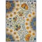 Homeroots 7' X 10' Ivory Blue Yellow And Orange Floral Indoor Outdoor Area Rug 546814 - alternate 1