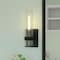 Vaxcel Bari 1 Light Matte Black Contemporary Wall Sconce with Clear Cylinder Glass W0428 - alternate 1