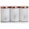 Megachef Essential Kitchen Storage 3 Piece Sugar, Coffee and Tea Canister Set in Matte White MC-311W - alternate 1