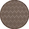Homeroots 8' Brown Round Geometric Indoor Outdoor Area Rug 572834 - alternate 1