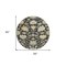 Homeroots 8' Black And Ivory Round Floral Washable Indoor Outdoor Area Rug 605189 - alternate 6