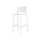 Homeroots Set of Two 30" White Heavy Duty Plastic Low Back Outdoor Bar Height Chairs, 2PK 565363 - alternate 1