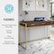 Martha Stewart 19.75 in. D X 47.25 in. W X Engineered Wood, Steel, Walnut/Polished Brass ZG-ZP-028-BR-GLD-MS - alternate 7