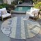 Homeroots 8' Silver Beige And Gold Round Aztec Washable Indoor Outdoor Area Rug  598516 - alternate 7