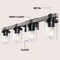Jonathan Y Bungalow 32" 4-Light Iron/Seeded Glass Rustic Farmhouse LED Vanity Light, Black/Gray Oak Wood Finish JYL7510B - alternate 6