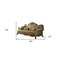 Homeroots 85" Bone Faux Leather Wood Sofa With Toss Pillows 490997 - alternate 4