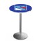 Holland Bar Stool Co 42" Stainless Steel New York Rangers Pub Table, 36" dia. Top L214S4236NYRang - alternate 1