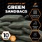 Xpose Safety Woven Green Polypropylene Sandbags, 14x26 in, 50 lb Capacity, Reusable Flood Protection, 10PK SBG-1426-10-X - alternate 7