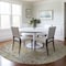 Homeroots 8' Wheat Terra Cotta And Black Round Oriental Washable Indoor Outdoor Area Rug 603799 - alternate 7