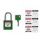 Brady Velocity Compact Lockout Padlocks Nylon 1in Shackle Clearance KD Green CPPL-GRN-25AL-KD - alternate 3