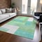 Homeroots 5' X 8' Sage Mint Green Teal Blue And Ivory Geometric Washable Indoor Outdoor Area Rug 612383 - alternate 8