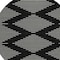 Homeroots 8' Black And Ivory Round Geometric Washable Indoor Outdoor Area Rug 598534 - alternate 3