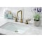 Kingston Brass Widespread Bathroom Faucet with Push Pop-Up Drain, Antique Brass KS1453TKL - alternate 3