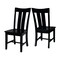 Whitewood Industries Set of Two Ava Dining Chairs, Black, PK2 CI46-13P - alternate 7
