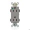 Leviton Straight Blade Receptacle, 5-15R, 15 A, 125V AC, Flush Mount, Self-Grounded M1626-HGG - alternate 1
