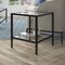 Homeroots 22" Black And Clear Glass And Steel Square End Table With Shelf 544181 - alternate 6