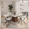 Leisuremod Wooden Dining Chair Modern style Nymia Collection Walnut Glazed Color in White NCDW-22W - alternate 10