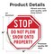 Signmission Stop Do Not Plow Snow onto Property, 4 inch X 4 inch, Vinyl Decal, 2PK OC-D-2PACK-4-193 - alternate 4