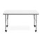 Flash Furniture Commercial Adjustable Height Rectangular Activity Table - Locking Casters-White XU-A2448-REC-WHT-T-P-CAS-GG - alternate 6