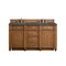 James Martin Vanities Bristol 60'' D Vanity, Saddle Brown w/ Parisien Bleu Silestone Top w/FreePower Wireless Charger 157-V60D-SBR-FPBL - alternate 1
