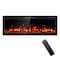 Edendirect 36 in. Wall Mount Metal Smart Electric Fireplace in Black, 4.33 in. Width, 2-Heating Settings, Remote ZR-WE-36 - alternate 1