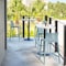 Homeroots Set of Four 26" Baby Blue Heavy Duty Plastic Low Back Outdoor Counter Height Bar Chairs 565356 - alternate 5