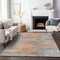 Homeroots 5' X 8' Salmon Gray And Charcoal Abstract Washable Indoor Outdoor Area Rug 587177 - alternate 6