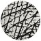 Homeroots 8' Black And Ivory Round Abstract Washable Indoor Outdoor Area Rug 614319 - alternate 7