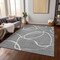 Homeroots 5' X 8' Gray And Ivory Abstract Washable Indoor Outdoor Area Rug 597482 - alternate 7