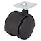 Prosource Caster, 2 in Dia Wheel, 47 mm W Wheel, Nylon Wheel, Black, 75 lb, Steel Housing Material JC-F04-PS - alternate 1
