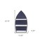 Homeroots 24" Navy Blue And White Metal and Wood Boat Shaped Bookcase 489055 - alternate 5