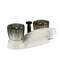 Dura Faucet Used For Lavatory Single Piece 4 Deck Mount With Shower Diverter 2 Smoked Acrylic Knob Handle DF-PL720S-BQ - alternate 1