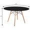 Leisuremod Round 48 in W, 29 in L, MDF/Beech Wood, Black EP47BLTR - alternate 6