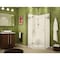 Maax Papaya 36''Lx36''Dx72'' H Center Drain Corner Shower Kit in Wht with Frameless Door in Chrome 105545-000-129-103 - alternate 2
