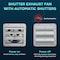 Ipower 18 Inch Shutter Exhaust Fan Aluminum+ fan speed controller + Disposal Power Cord Kit HIFANXEXHAUST18CTB - alternate 7