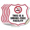 Signmission No Smoking Shield Label Set This Is A Sm, 6 inch X 6 inch, Vinyl Decal, 5PK SHI-D-5PACK-6-399 - alternate 1