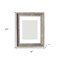 Homeroots 16" x 20" Gray And Brown Distressed Solid Wood Hanging Picture Frame with Mat 380274 - alternate 2