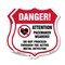 Signmission Pacemaker Wearers Shield Sign Danger! At, 6 inch X 6 inch, Plastic Sign, 2PK SHI-P-2PACK-6-428 - alternate 1