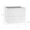 Homeroots 24" White Wood Freestanding Bathroom Vanity With White Sink And Two Drawers 627446 - alternate 3
