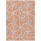 Homeroots 9' X 12' Salmon And Ivory Geometric Washable Indoor Outdoor Area Rug 612903 - alternate 7