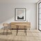 Homeroots 45" Natural and Black Solid Wood and Iron Round Top Dining Table 640715 - alternate 4