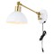 Jonathan Y Lisa 18" Swing Arm 1-Light Modern Midcentury Iron USB Charging Port LED Sconce, White/Brass Gold JYL1301A - alternate 15