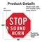 Signmission Stop Sound Horn, 10 Inch X 10 Inch, Vinyl Decal OC-D-10-12 - alternate 2