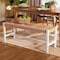 Bali & Pari Prita Paper Loom Bench with Mahogany Wood Frame, White 264-14460-ZORO - alternate 3