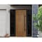 Vdomdoors Steel Door Deux 6683 Natural Oak 2 Sidelight Exterior Windows Sidelites/ Entry Door Painted W14+36+ DEUX6683EXD-OAK-W14+36+14 X H80-LH-I - alternate 4