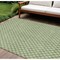 Homeroots 9' X 12' Green And Gray Floral Washable Indoor Outdoor Area Rug 610652 - alternate 1